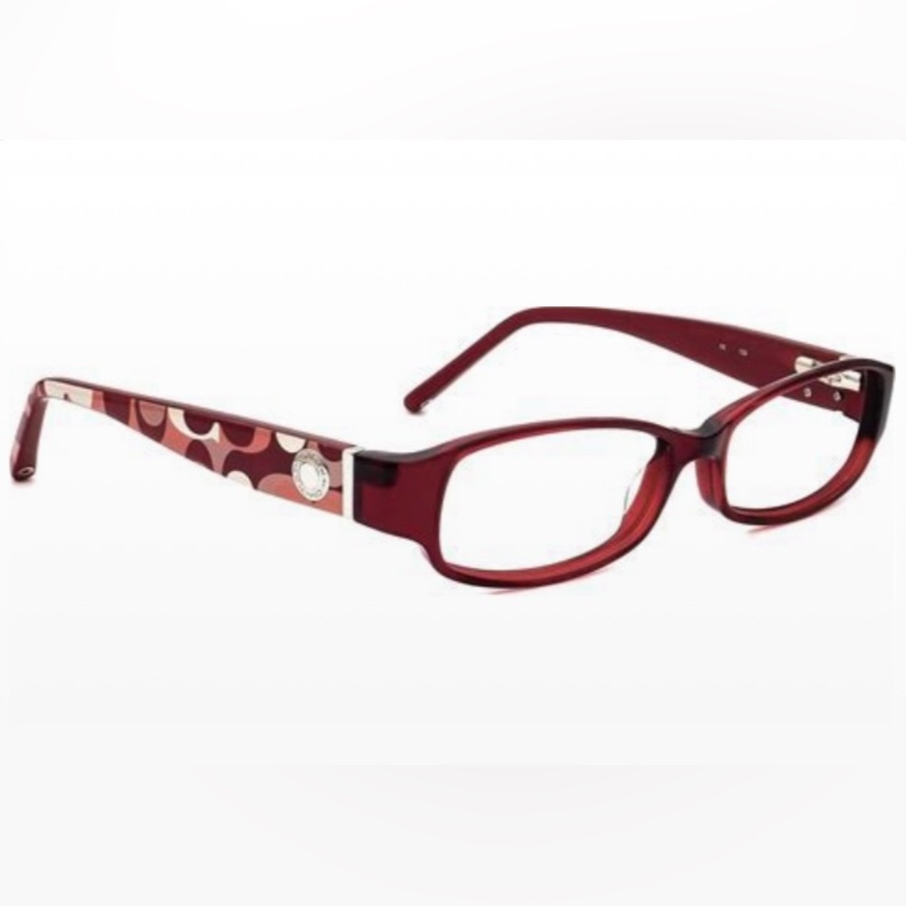 Authentic Coach Eyeglasses Bernice 844 Burgundy Rectangle Frame